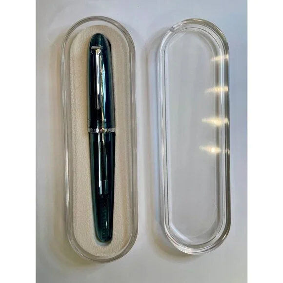 Ellington Pens Fountain Pen Clarity Transparent Clear & Blue NEW 2 PENS - Picture 8 of 11